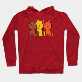 Three Cute Cats Hoodie